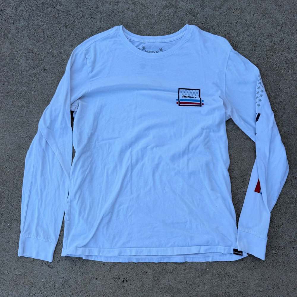 Hurley | Long Sleeve Graphic Tee Modern White Small Athletic Skater Surf